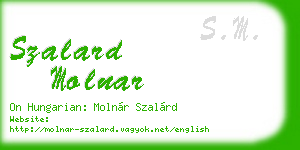 szalard molnar business card